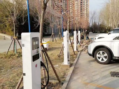 郑州昌原7kw柜式交流充电桩安装案例