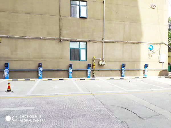 郑州昌原7kw汽车交流充电桩停车场安装案例现场 案例中心 第1张