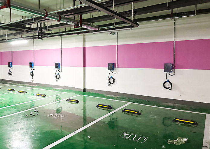 郑州昌原7kw壁挂式交流充电桩某项目安装案例 案例中心 第1张